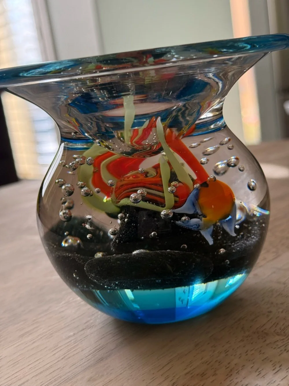 VINTAGE MURANO ITALY AQUARIUM FISH BOWL ART GLASS Glass Decorative Aquarium